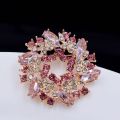 【HOT】 2022 New Crystal Rhinestone Flower Brooches Pins Women Clothes Scarf Buckle Garment Accessories Fashion Jewelry Gifts 2021 New. 