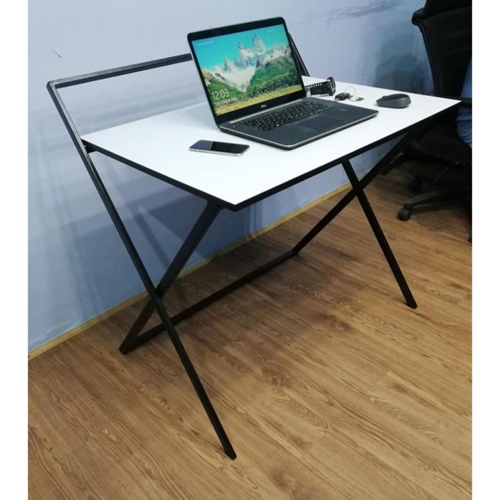 Computer PC Folding Study  Table 3x2 Feet White