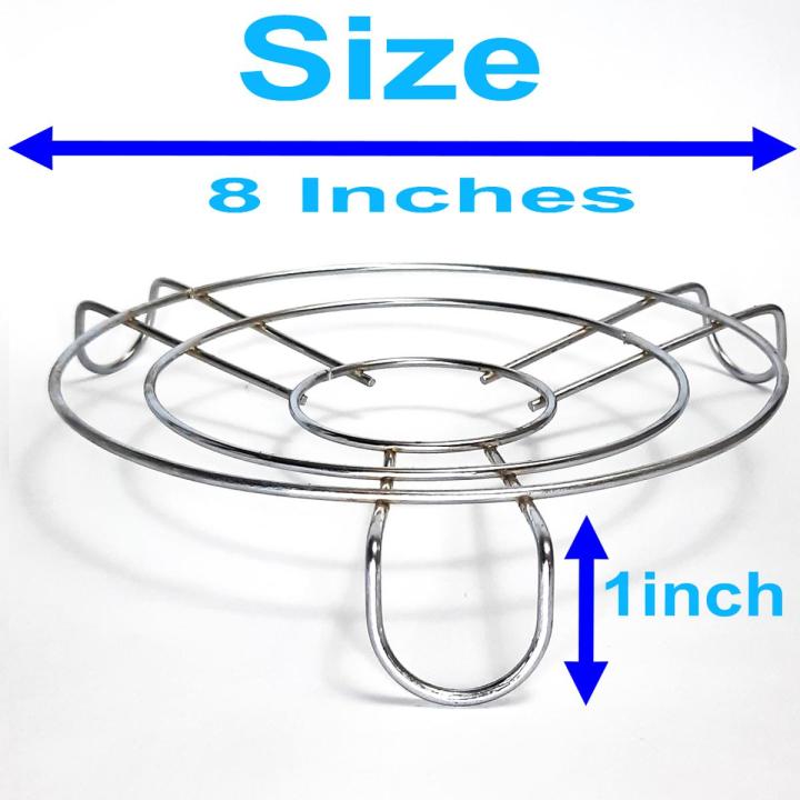 Universal Stainless Steel Round Heat Resistant Hot Pot And Pan Stand Wok Pan Holder Hot Stir-Fry Pans Wire Rack Steamer Dish Base Serving Stand Round Bottom Pot Trivet Bracket Stainless Steel Heat Resistant for Kitchen Table Countertops Cooling
