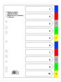 Office file Separators 10, 20, 26 and 31 Plastic Dividers 6 different colors Size: 22.5 x 29.7cm  A4, Multicolor. 