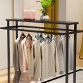 Freestanding Clothing Rack Large Capacity Wardrobe with Storage Shelf, Modern Display Stand Double Rail Coat Hanger for Bedroom, Hallway. 