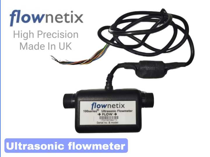 High Performane UltraSonic Flowmeter | Flownetix 100 series| UK Made | Compact Design | 8 wire | IP66 | 24V |