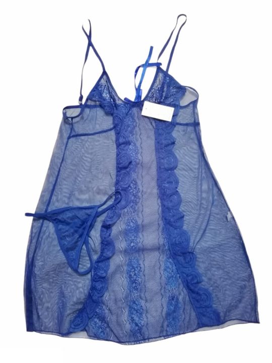 2%20Piece%20Set%20Lace%20Open%20Exposed%20Women%20Hot%20Sexy%20Girls%20Baby%20doll%20Nighty%20Dress%20-%20Image%204