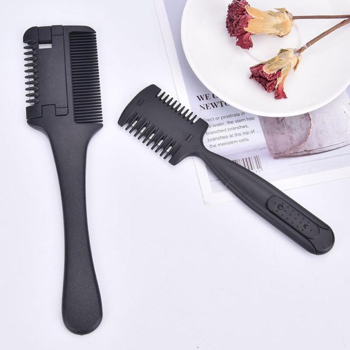 Double Side Hair Razor Comb Layer Shaper Cutting Thinning Comb with Blade
