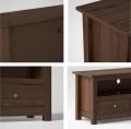 TVUNIT104 - Sheesham Wood Dark Brown Polish Finish TV Console Entertainment Unit Living Room Table TV Bedroom Furniture Desk. 