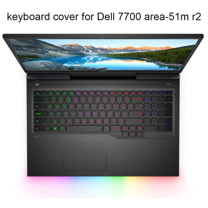 【3C VictoryEagle Store】Keyboard Covers for Dell G7 17 7700 Alienware AREA-51M R2 Gaming laptop TPU clear keyboards protective cover Dust