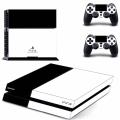 ps4 fat skin (black and white) with 2 controller skin. 