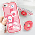 UCUC for OPPO F1S Back Cover Happy Cute Girl Wavy Phone Case With Free Holder Camera Protection Transparent TPU Soft Cover. 