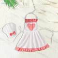 Newborn Baby Chef Costume Apron Chef Hat Baby Chef Outfit for Photography Girl L. 
