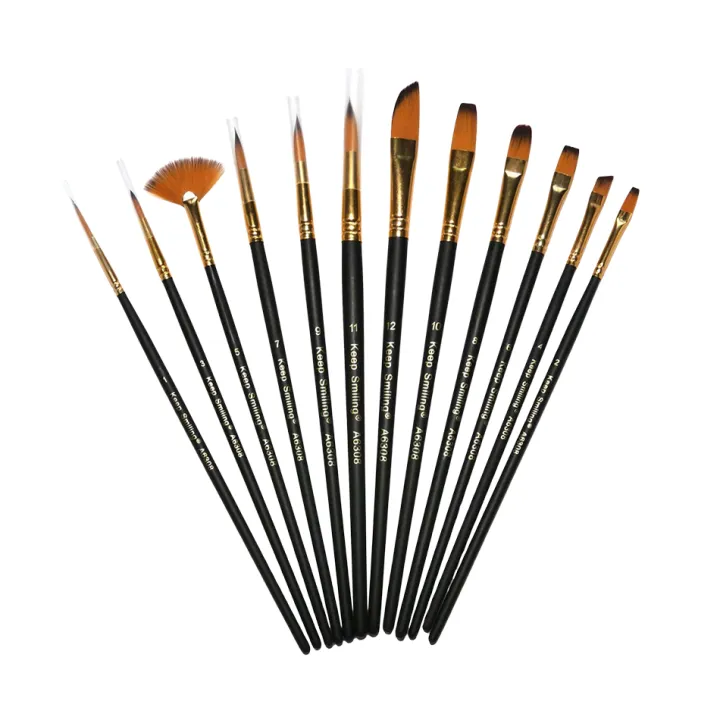 Keep Smiling Artist Brush Set | Mix | 12 Pcs | Daraz.pk