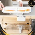 Acrylic Dish Drying Rack with Drain Board  BPA-Free Clear – Large Plastic Kitchen Dish Drainer Tray with Removable Utensil Holder, Swivel Spout, Rust-Resistant, Space-Saving Countertop Organizer for Sink & Cabinet. 