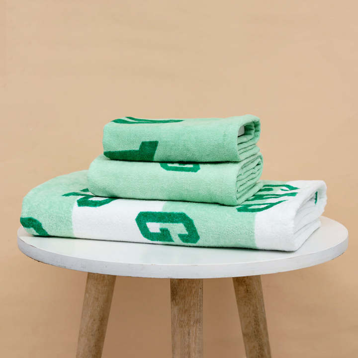Green color Premium Quality bath Towel set - ( pack of 3)