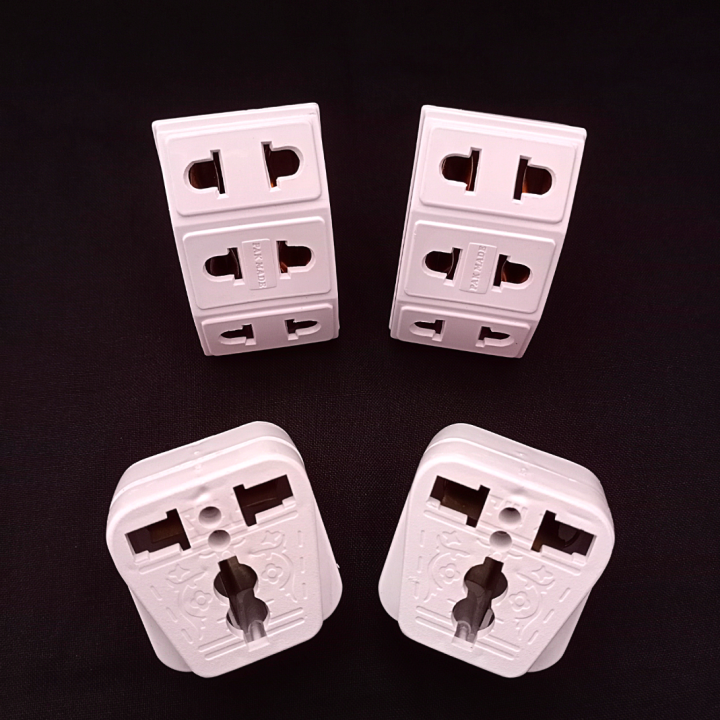 4%20Pcs%20Pack%20Mobile%20Shoe%20Multi%20Three%20to%20Two%20Pin%20Shoe%20Converter%20Adapter,%20Electric%20Plugs%20and%20Power%20Socket%20Multi%20Plug%20220%20Volts%2010A%20-%20Image%203
