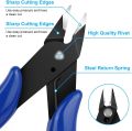 Wire Cutters, Spring-loaded Side Cutters | Flush Cutters, Diagonal Cutters | Precision Side Cutting Pliers in CRV Steel | Heavy Duty Cutting Tool for Electrical, Home & Industrial Use. 