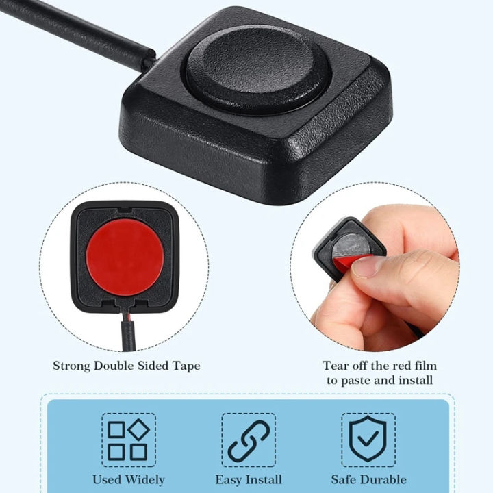 1Pc Momentary Push Button On Off Switch Black Plastic 12V 24V Car Alarm ...