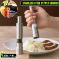 Grind Gourmet Salt and Pepper Grinder Original Pump & Grind Pepper mill are Refillable, Modern Thumb Press Grinder Food Processor Kitchen Tools. 