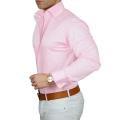 Light Pink Cotton Dress Shirt For Men. 