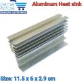 Aluminum Heat Sink 11.5mm x 60mm x 29mm Heatsink Radiator Heating Dissipation Cooling for Amplifier LED COB Light Power IC Transistor. 