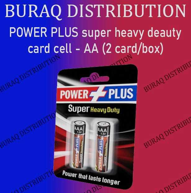 POWER PLUS BATTERY SUPER HEAVY DUTY CARD CELL - AA ( 2 /CARD) BOX ...
