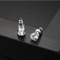 Men's Single Stone Earring Studs Couples Earrings Fashion Contracted 5mm 6mm Zircon Rock Hip Hop Jewelry Silver Color. 