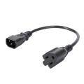 IEC 320 C14 Male to NEMA 5-15R Female Power Cable-1 x PC Power Adapter Cable-Black. 