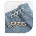 Simple Detachable Pants Clips Adjustable Waist Buckle Nail-free Metal Pins Button For Girls Jeans Waist Tightener. 