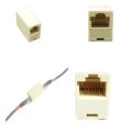 RJ45 Ethernet Cable Joiner LAN Cable Connecter Coupler Adapter 8Pins Telephone Line Internet Cable RJ45 Connecter. 