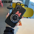 Phone Case Realme C25S / Realme C25 Back Cover Cute Cartoon Camera Stand Holder Silicone Soft Cases for Realme C25S / Realme C25 Makeup Mirror Phone Cover Case. 