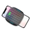 BASEUS BV Weaving Texture 5W / 7.5W / 10W FAST Wireless Charger Qi Wireless Charging Pad - BLACK. 