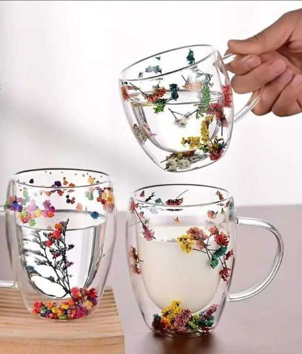 Double Wall Mug 250/350/450ml High Quality a Thermal shock Borosilicate Mug for Coffee Tea