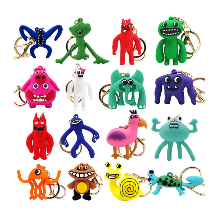 2023 New Garten of banban Soft Rubber Keychain Cute Dolls Couple Bag Charm Creative Car Key Ring Figure Toys Friend Gift