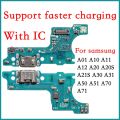 For Samsung A01 A20 A30 A40 A50 A70 A01 A11 A12 A31 A51 A71 A21s USB Charger Port Jack Dock Connector Charging Board Flex Cable. 