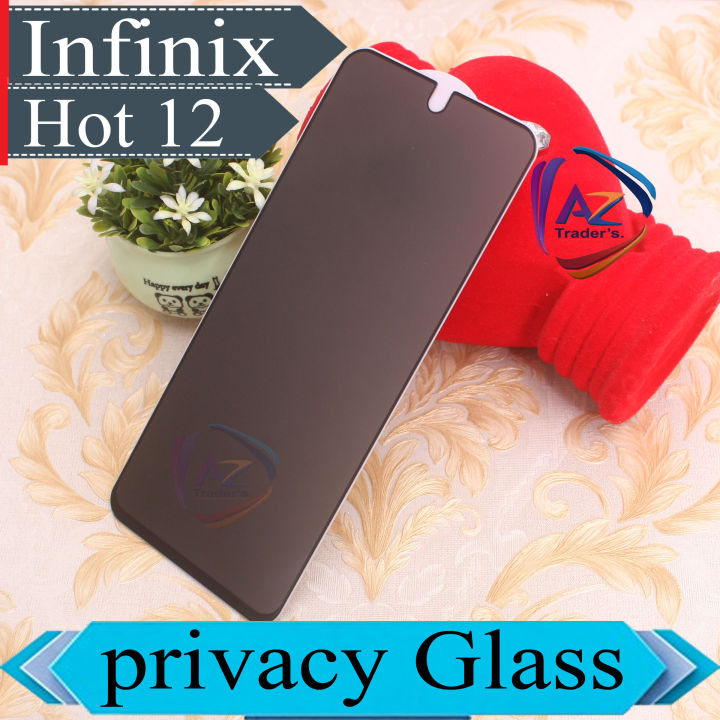 Infinix Hot 12 Privacy Glass Screen Protector Tempered HD Screen Protector 100% Original High quality Edge to Edge