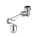 Silver Faucet Extender Brass Faucet Extender 1080 Swivel Robotic Arm Faucet Aerator, 2 Types of Water Discharge Model, Robot Arm for Cleaning. 