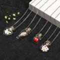Keepsake Steel Chain Water Drop Heart Perfume Jewellery Glaze Vial Necklace Essential Oil Pendant Memorial Jewelry. 