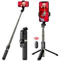 40-Inch Wireless Selfie Stick with Bluetooth Remote, LED Light & Tripod Stand | Foldable & Extendable Design for Vlogging, TikTok, YouTube, Travel Photography & More. 