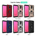Lereach For Samsung Galaxy J8 2018 Mobile Phone Case TPU+PC Hard Ring Car Ring Bracket Shockproof Back Cover. 