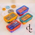 Mario Lunch Box with Two Compartments for School Students, Office Use, Travel Friendly comes with Fork & Spoon - 850ml. 