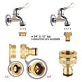 8 Pieces Garden Hose Tap Connector 1/2 Inch and 3/4 Inch Size 2-In-1 and 1/2 Inch Hose Pipe Quick Connector. 