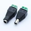 【Footprint】 DC Male / Female Pair Power Adapter 2.1Mm Plug To Screw Terminal Block. 