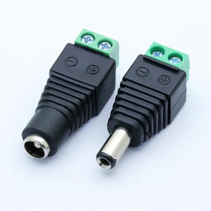 【Footprint】 DC Male / Female Pair Power Adapter 2.1Mm Plug To Screw Terminal Block