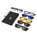 Sports Polarized Clip On Sunglasses Men Women Magnetic Square Eyeglass Frames Optical Glasses Frame With Extended Leg. 