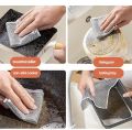 Magic Dishcloth Wire Cleaning Cloths Kitchen Silver Dish Pot Washing Cloth Towels Metal Steel Wire Rags for Kitchen 20x20cm. 