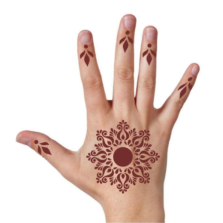 Burhan stencial and mahandi design sticker