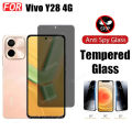 For Vivo Y28 4G Anti Peeping Tempered Glass Film for Vivo Y38 Y18 Y18E Y03 2 in 1 Camera Lens Glass Full Cover Screen Protector. 
