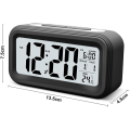 LED Light Up Alarm Clock, Battery Operated Silent Aalarm,Pink. 