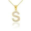 Golden Stainless S Alphabet Locket with Chain For Girls Stylish. 