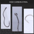 【HOT】 FTK 12Pcs/Pack High Carbon Steel Fishing Hooks Automatic Flip Sharp With Ring 6-13# Barbed Fishhook For Carp Fishing Accessories. 