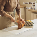 Acrylic Cutting Board Large Cutting Board with Counter Lip, for Kitchen Counter Non Slip. 