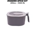 4 Grid Portion Spice Jar Container 4 In 1 Partition Kitchen Seasoning Box Masala Box Set  Square Pepper Pot Box Spice Rack Kitchen Storage 4 Compartments Salt Box Achar Jar Dry Fruits Box Soup Spices. 